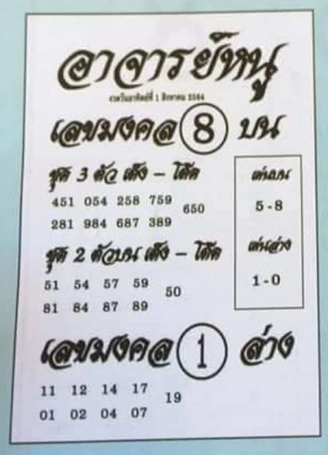 หวยซอง หวยอาจารย์หนู-010864