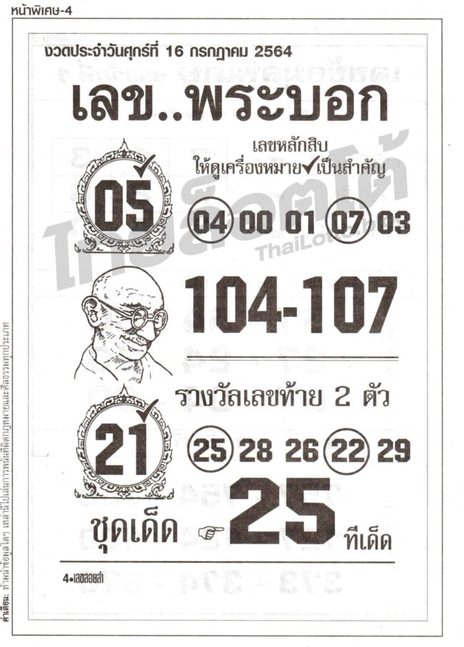 หวยซอง หวยเลขพระบอก-160764