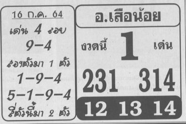 หวยซอง หวยเสือน้อย-160764
