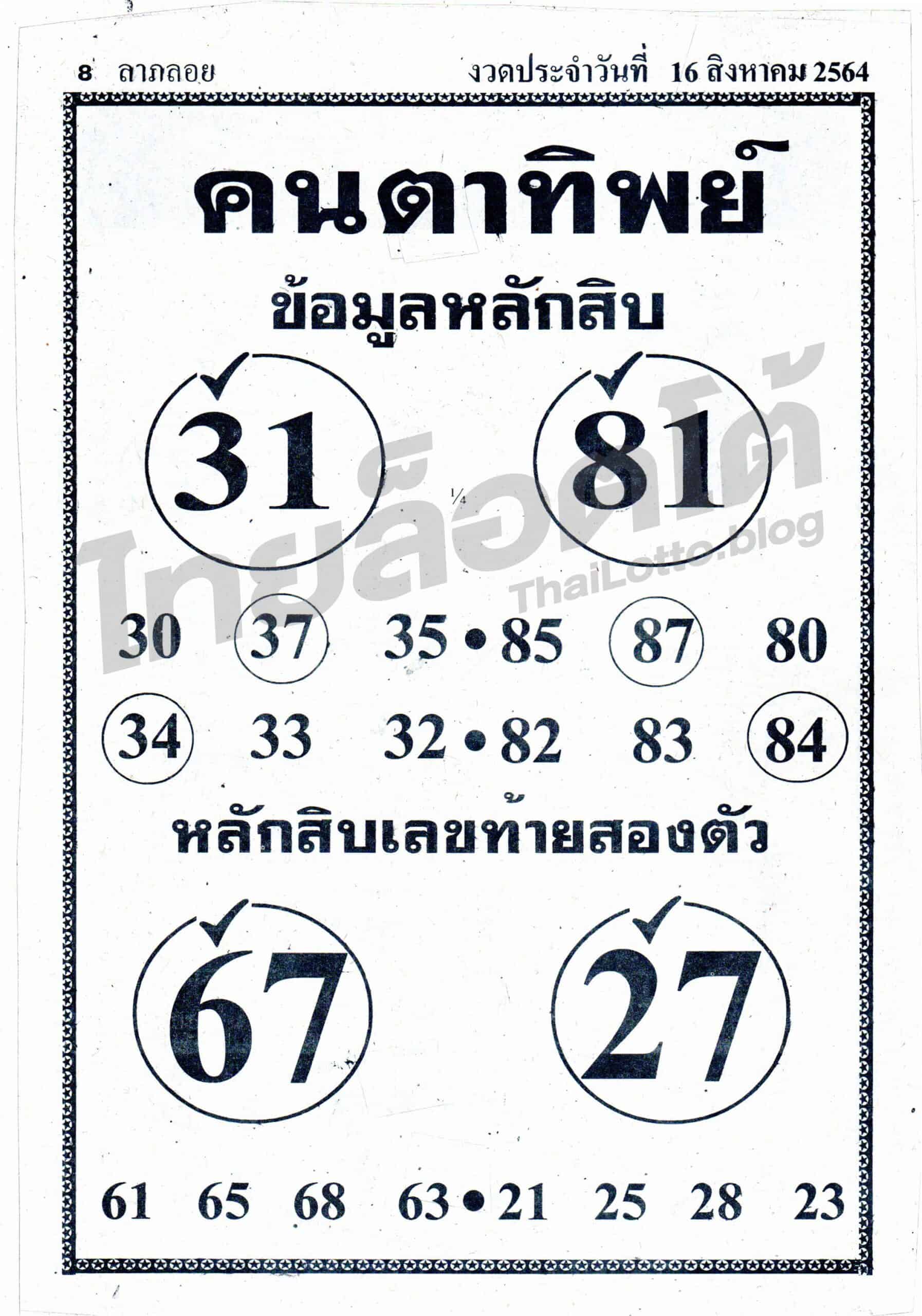 หวยซอง หวยคนตาทิพย์-160864