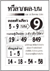 หวยซอง หวยทวีลาภผล-160864
