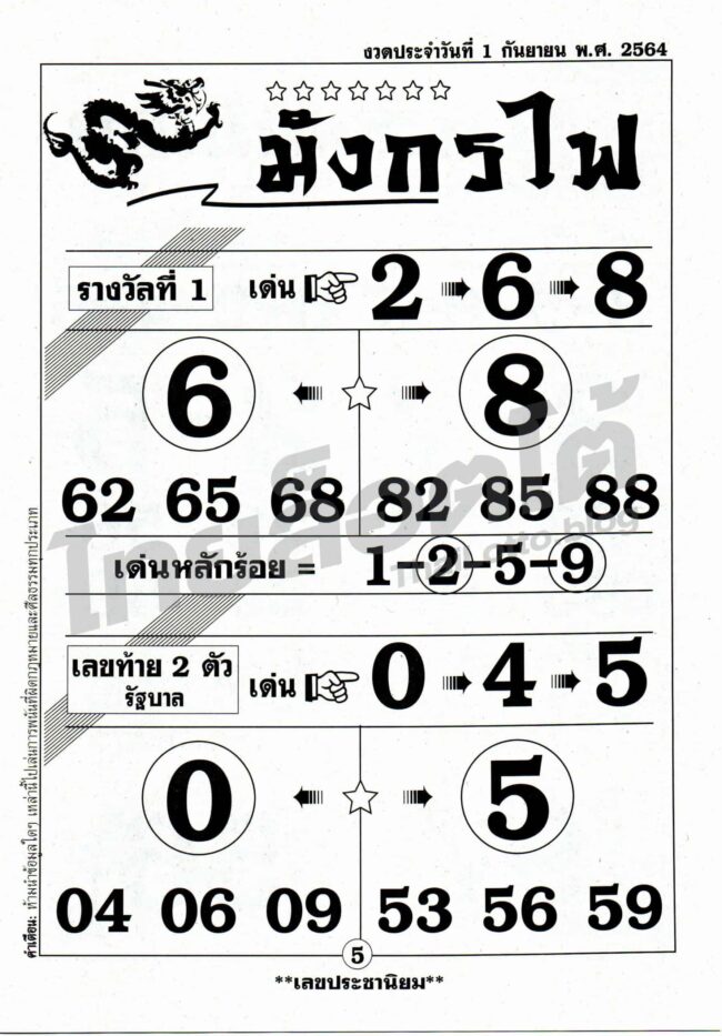 หวยซอง หวยมังกรไฟ-010964