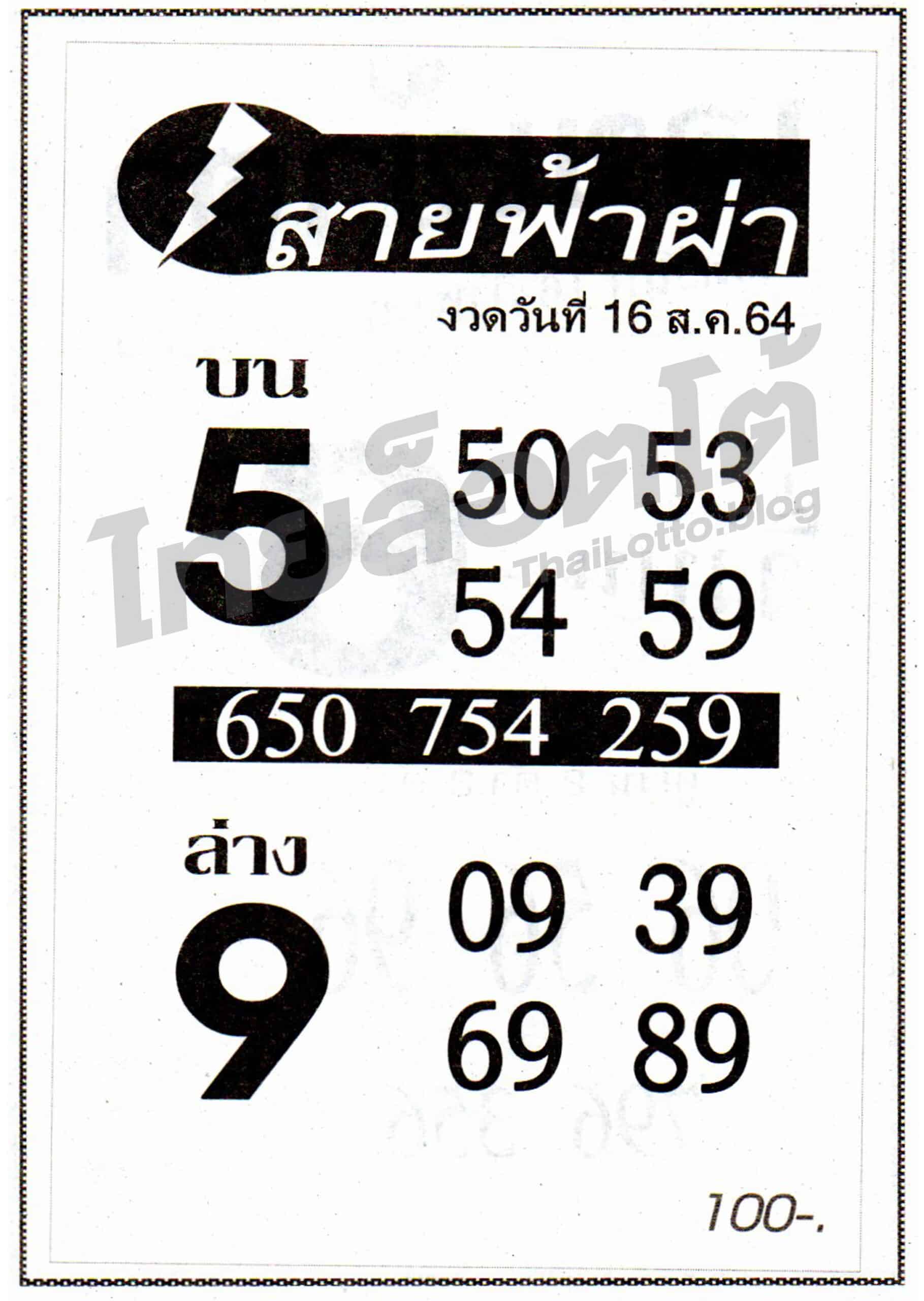 หวยซอง หวยสายฟ้าผ่า-160864