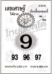 หวยซอง หวยเลขเศรษฐีให้ลาภ-160864