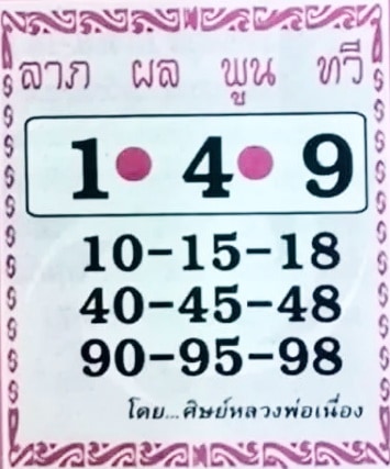 หวยซอง หวยศิษย์หลวงพ่อเนื่อง-160964