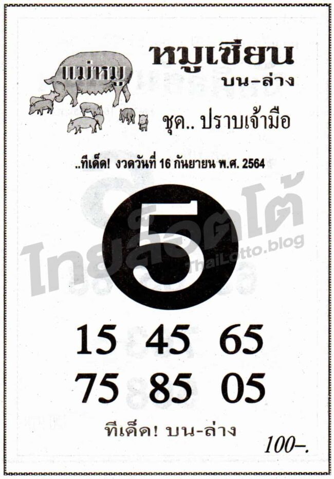 หวยซอง หวยหมูเซียน-160964