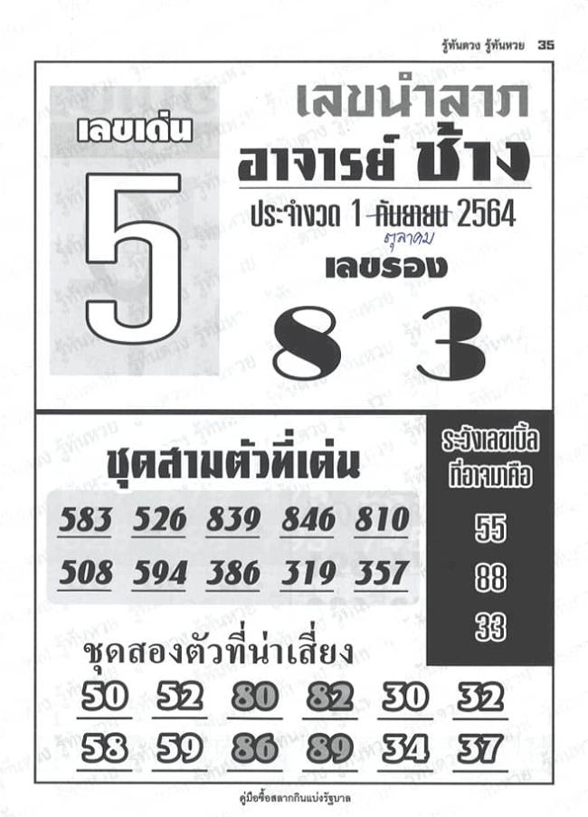 หวยซอง หวยอาจารย์ช้าง-011064