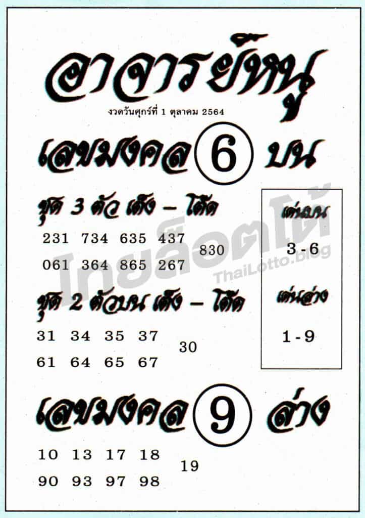 หวยซอง หวยอาจารย์หนู-011064