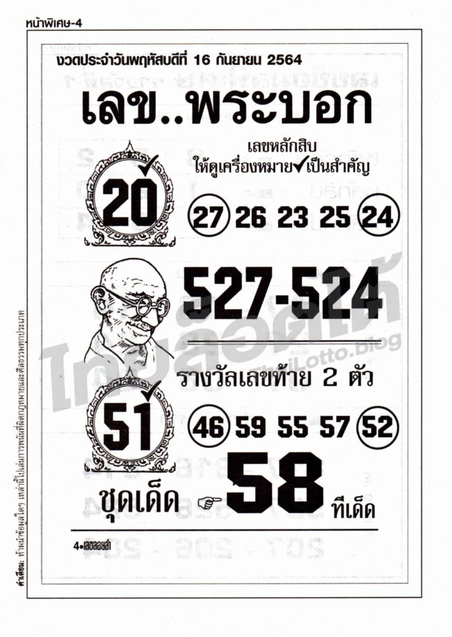 หวยซอง หวยเลขพระบอก-160964