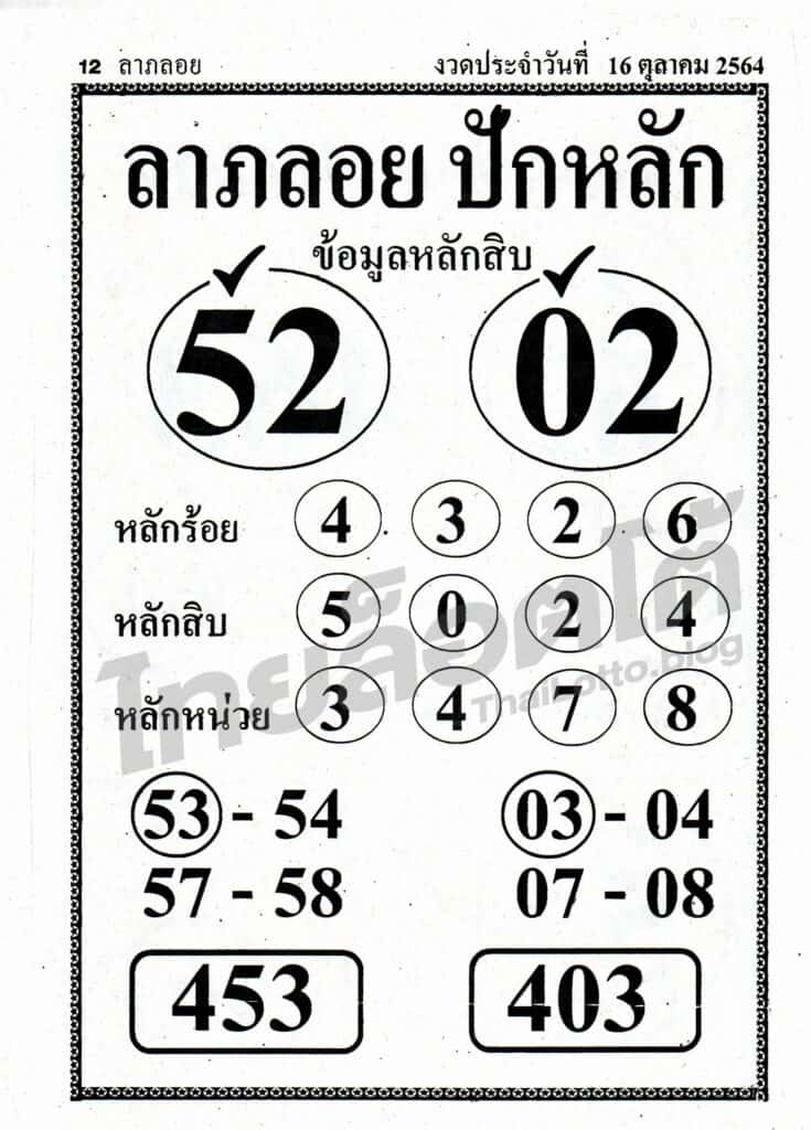 หวยซอง หวยลาภลอยปักหลัก-161064