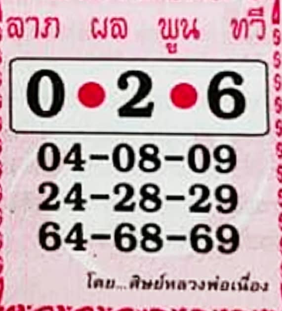 หวยซอง หวยศิษย์หลวงพ่อเนื่อง-161064