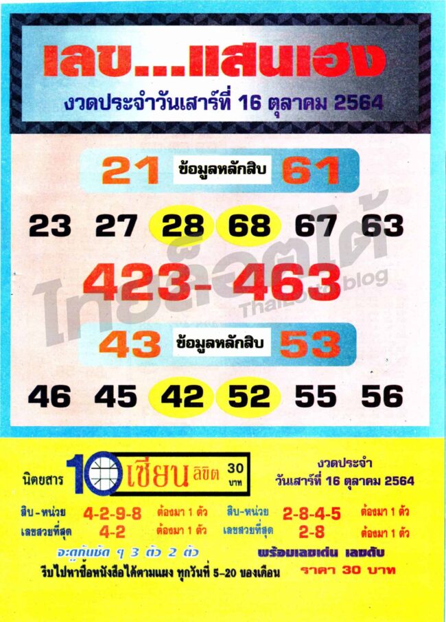 หวยซอง หวยเลขแสนเฮง-161064