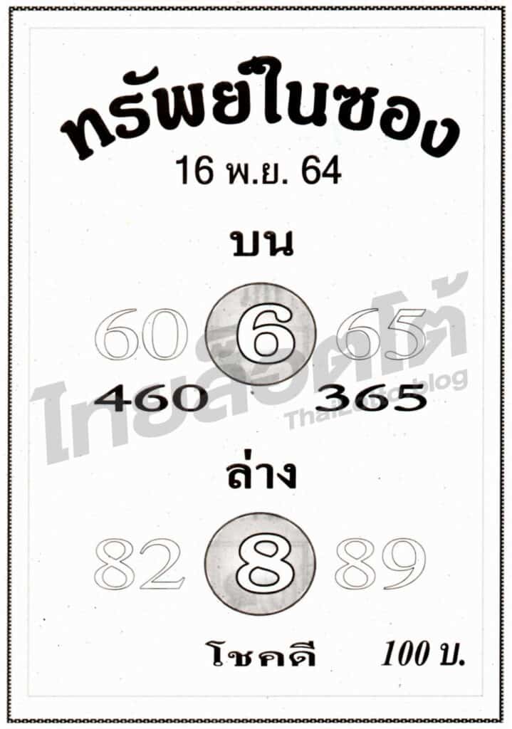 หวยซอง หวยทรัพย์ในซอง-161164