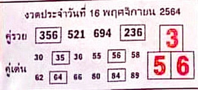 หวยซอง หวยบอกลาภ-161164