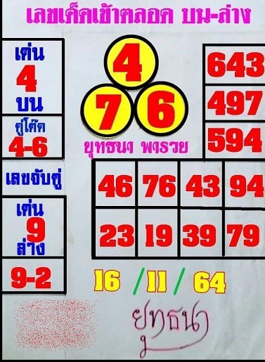 หวยซอง หวยยุทธนาพารวย-161164