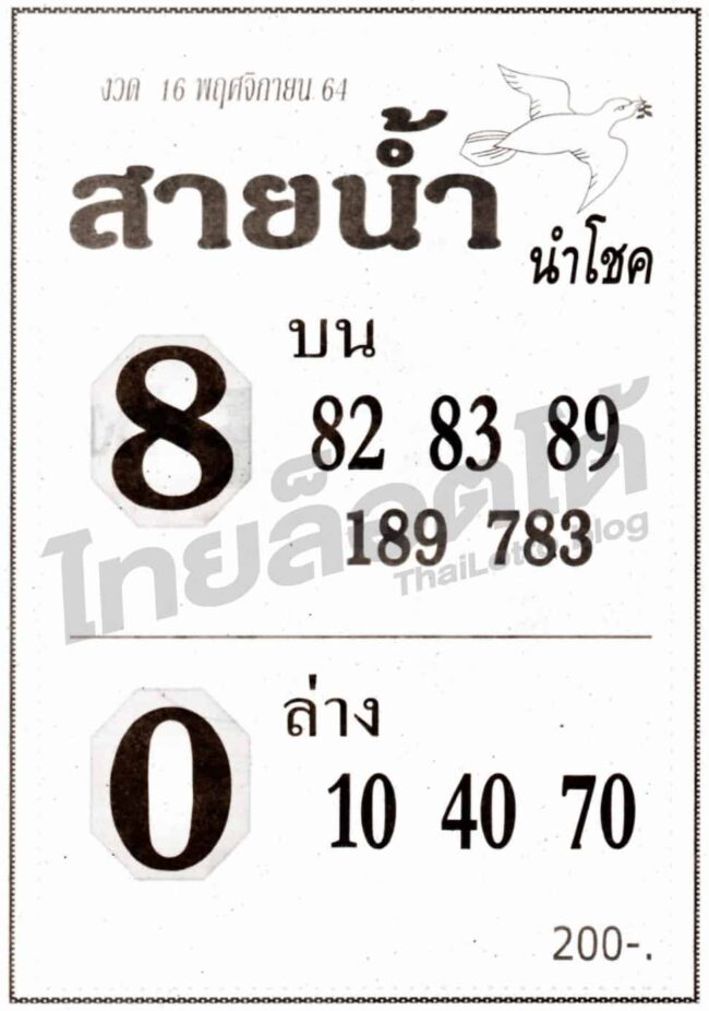 หวยซอง หวยสายน้ำนำโชค-161164