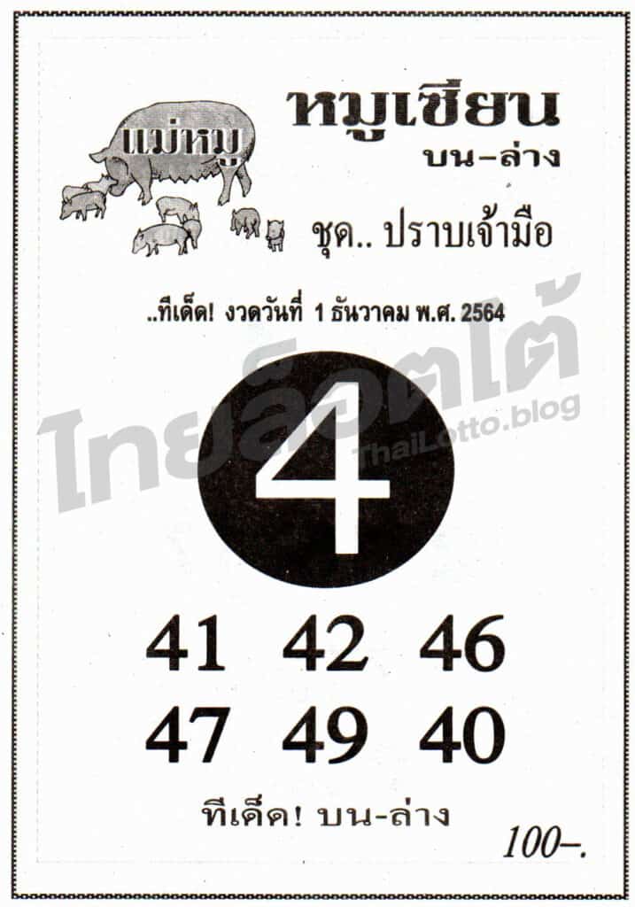 หวยซอง หวยหมูเซียน-011264