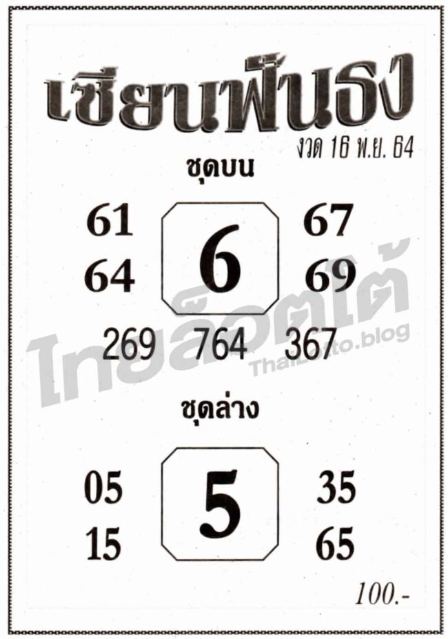 หวยซอง หวยเซียนฟันธง-161164