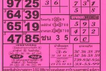 หวยซอง หวยโอเคล็อตเตอรี่-161164