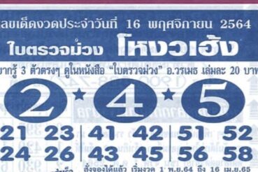 หวยซอง หวยใบตรวจม่วง-161164