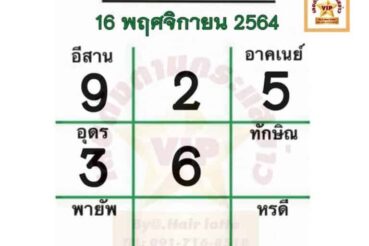 หวยหนังสือพิมพ์ หวยไทยรัฐ-161164