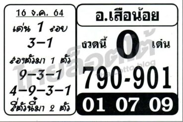 หวยซอง หวยอาจารย์เสือน้อย-161264