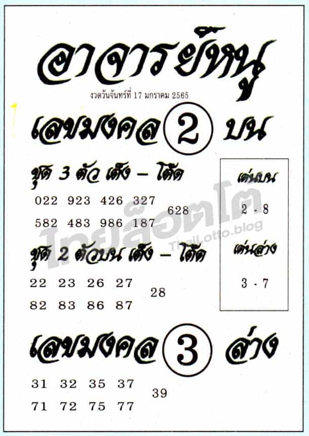หวยซอง หวยอาจารย์หนู-170165