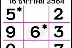 หวยหนังสือพิมพ์ หวยเดลินิวส์-161264