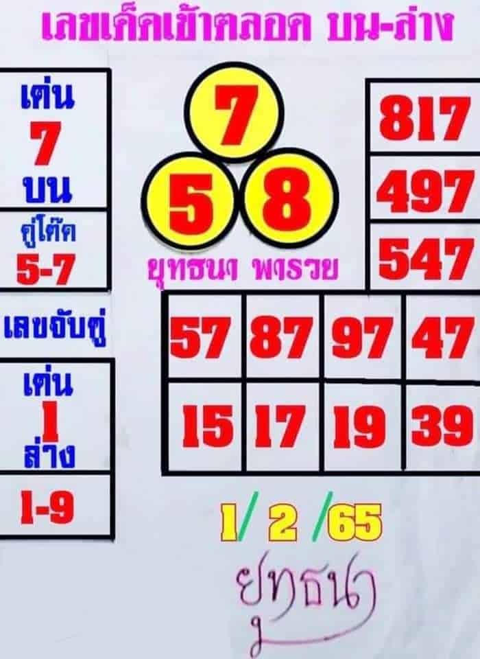 หวยซอง หวยยุทธนาพารวย-010265