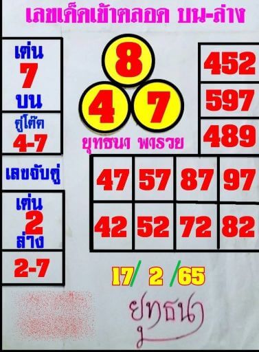 หวยซอง หวยยุทธนาพารวย-170265