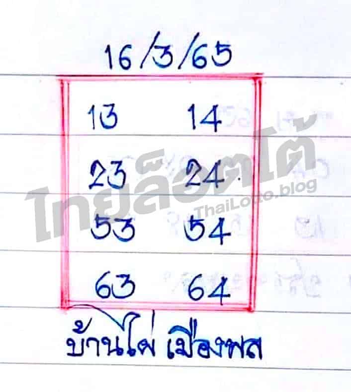 หวยซอง หวยบ้านไผ่เมืองพล-160365