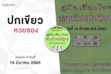 หวยปกเขียว-160365