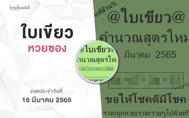 หวยใบเขียว-160365