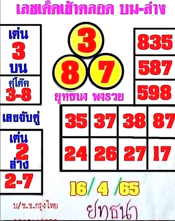 หวยซอง หวยยุทธนาพารวย-160465