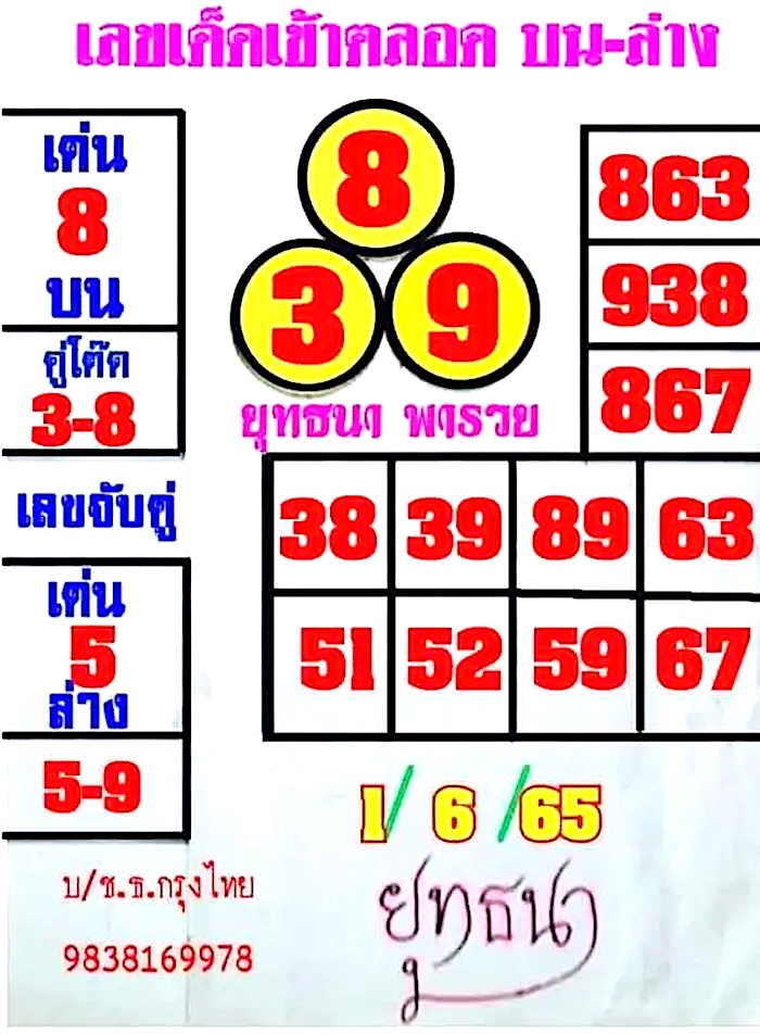 หวยซอง หวยยุทธนาพารวย-010665