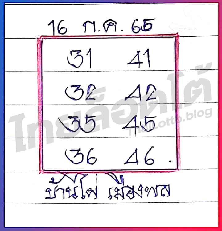 หวยวอง หวยบ้านไผ่เมืองพล-160765