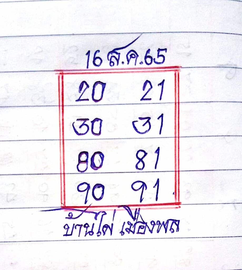 หวยซอง หวยบ้านไผ่เมืองพล-160865