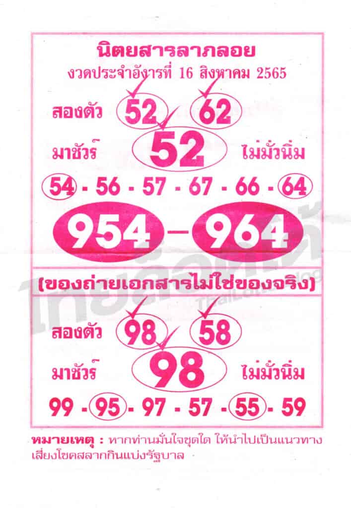 หวยซอง หวยลาภลอย-160865