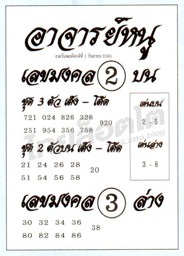 หวยซอง หวยอาจารย์หนู-010865