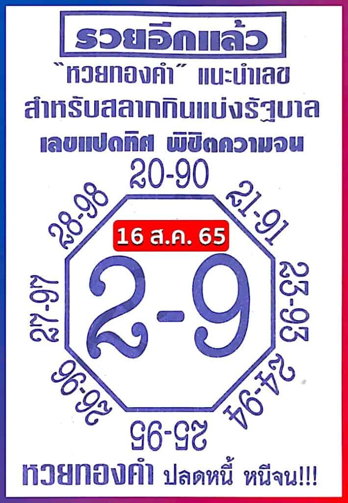 หวยซอง หวยเลขแปดทิศ-160865