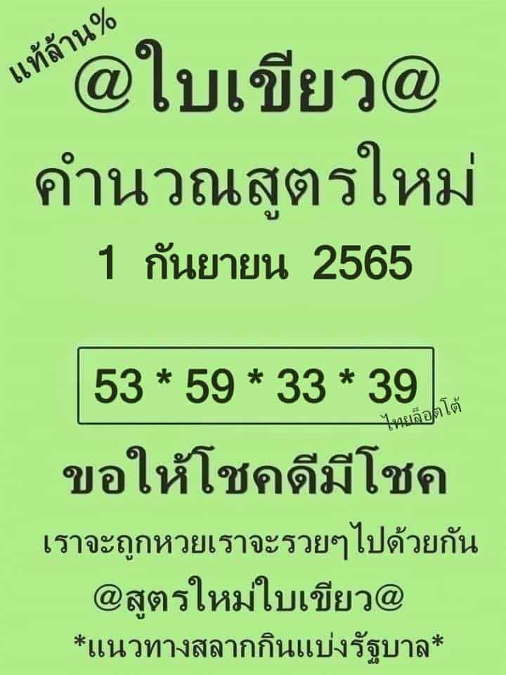 หวยซอง หวยใบเขียว-010965