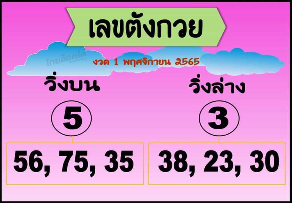 หวยซอง หวยเลขตังกวย-011165