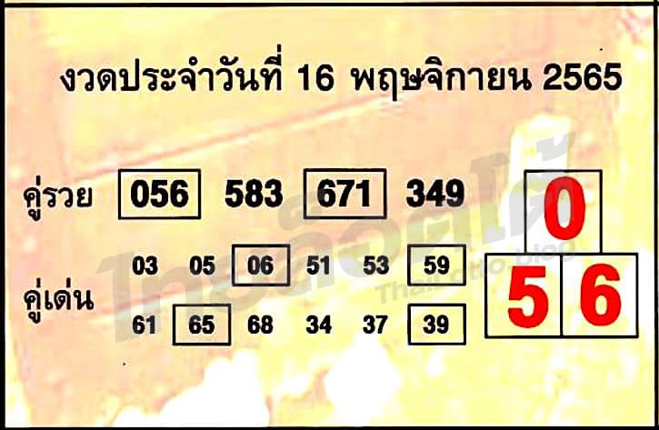 หวยซอง หวยบอกลาภ-161165