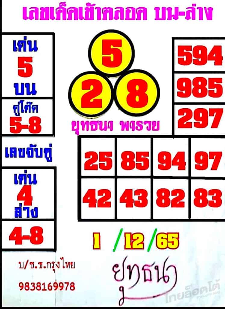 หวยซอง หวยยุทธนาพารวย-011265