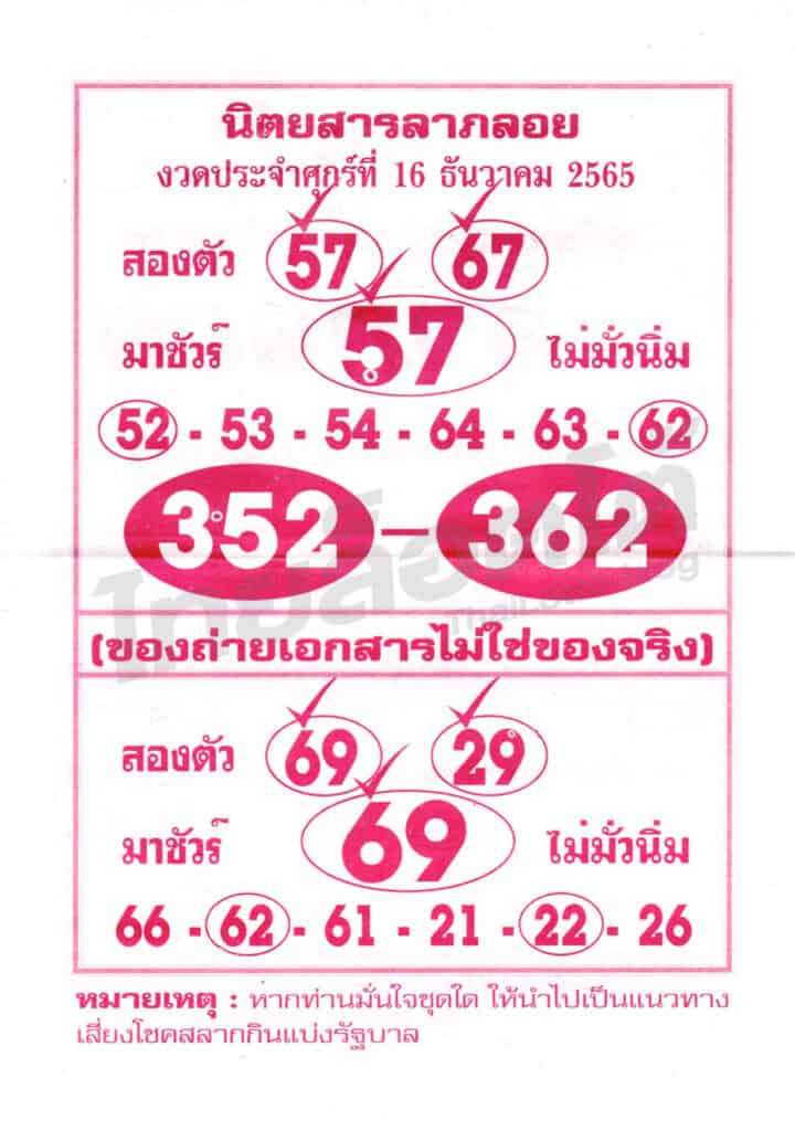 หวยซอง หวยลาภลอย-161265