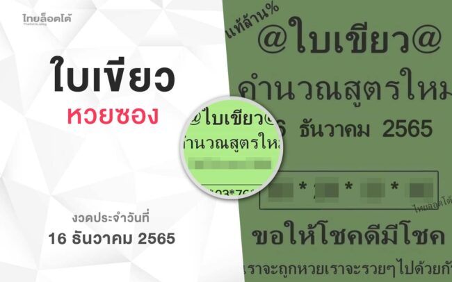 หวยใบเขียว-161265