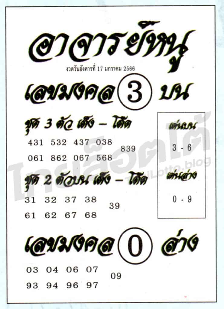 หวยซอง หวยอาจารย์หนู-170166