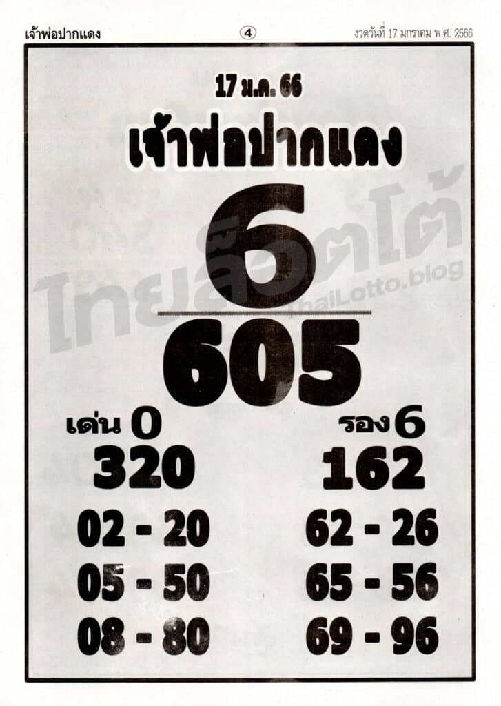 หวยซอง หวยเจ้าพ่อปากแดง-170166